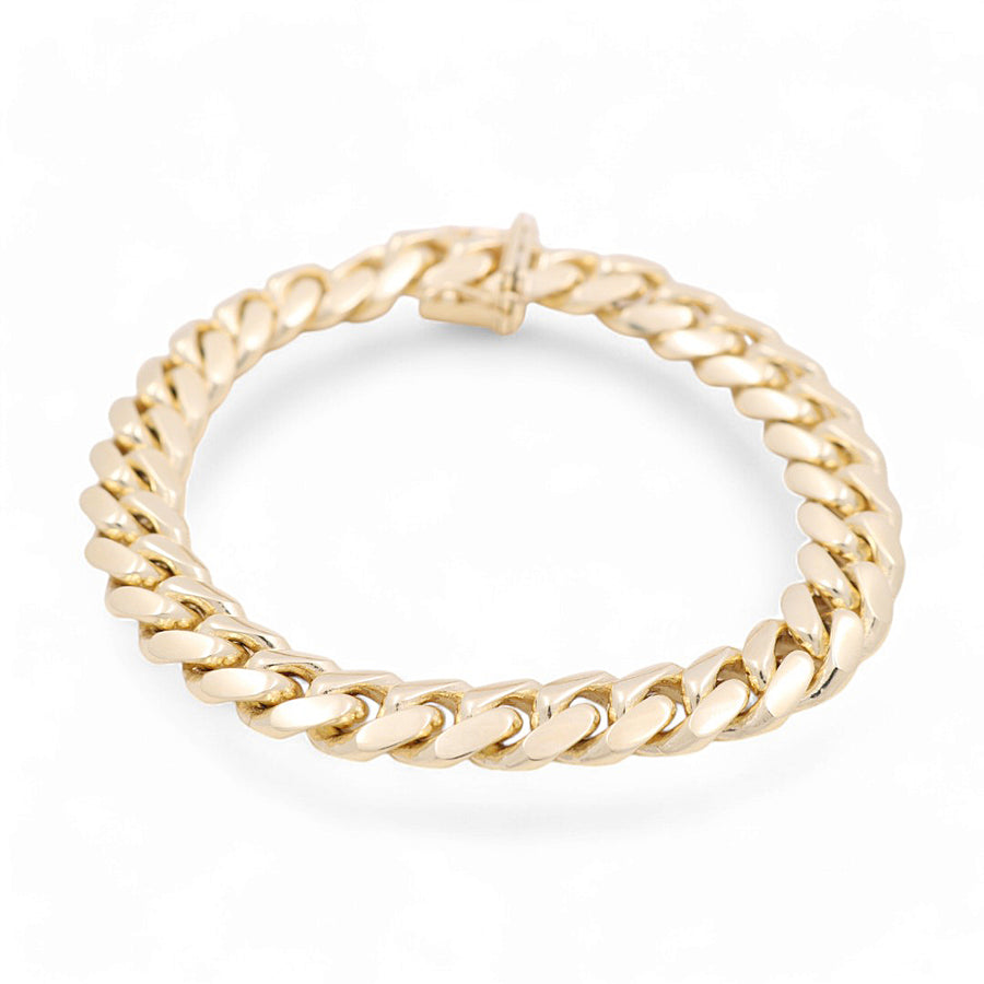 14K Men's Yellow Gold Cuban Link Bracelet