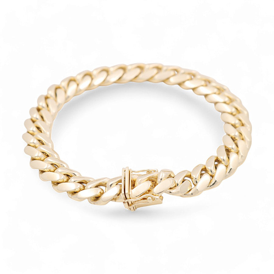 14K Men's Yellow Gold Cuban Link Bracelet