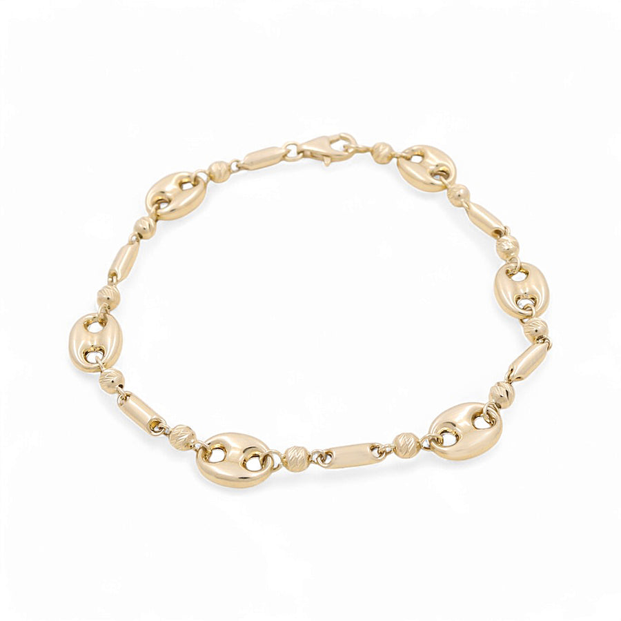 14K Yellow Gold Women's Fancy Link Bracelet