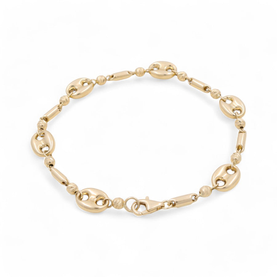 14K Yellow Gold Women's Fancy Link Bracelet