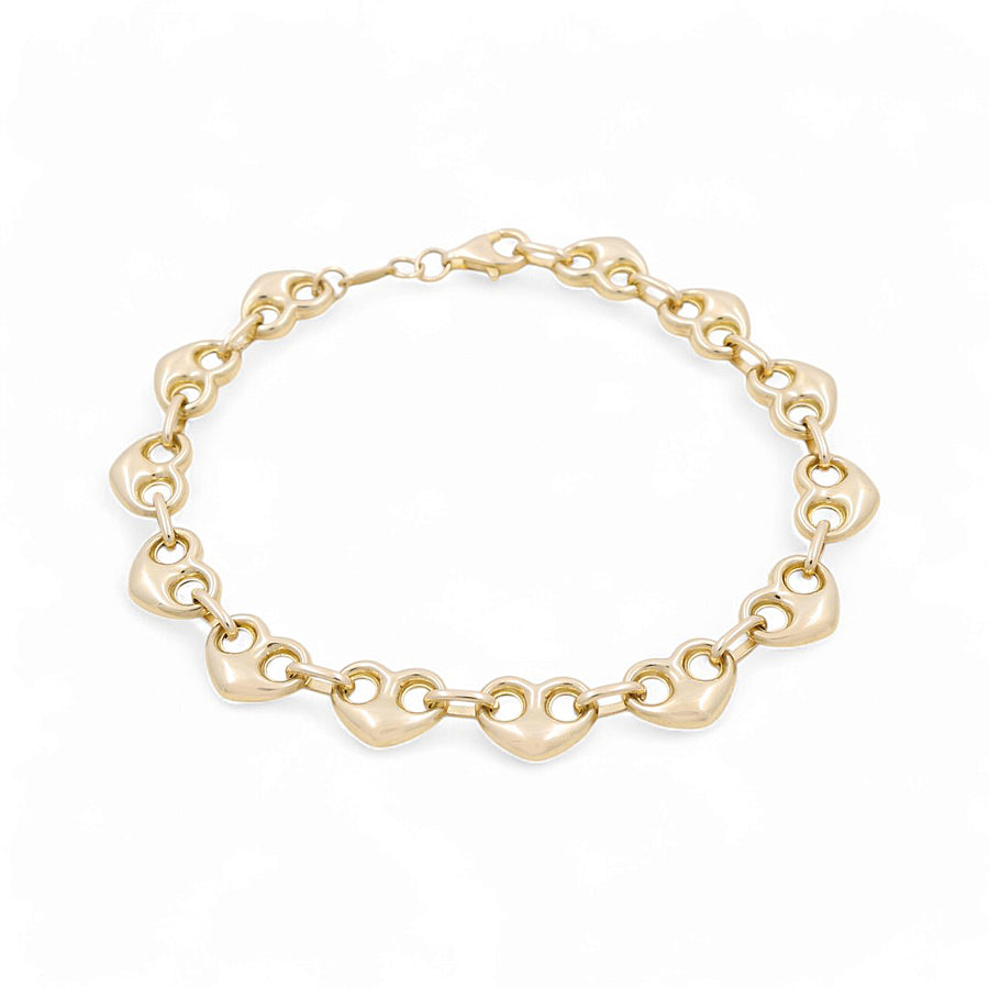 14K Yellow Gold Women's Fancy Link Bracelet