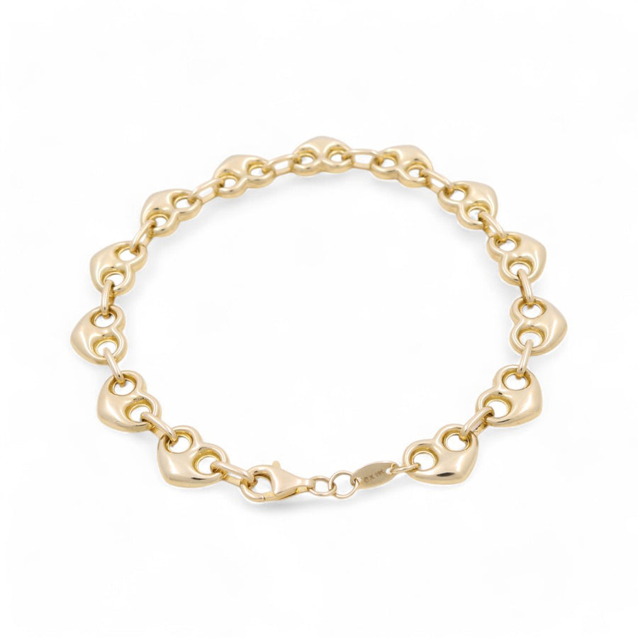 14K Yellow Gold Women's Fancy Link Bracelet