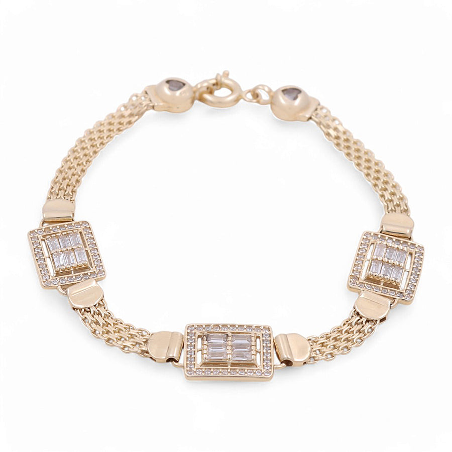 14K Yellow Gold Mesh Bracelet