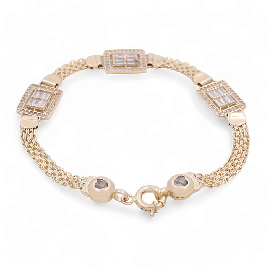 14K Yellow Gold Mesh Bracelet