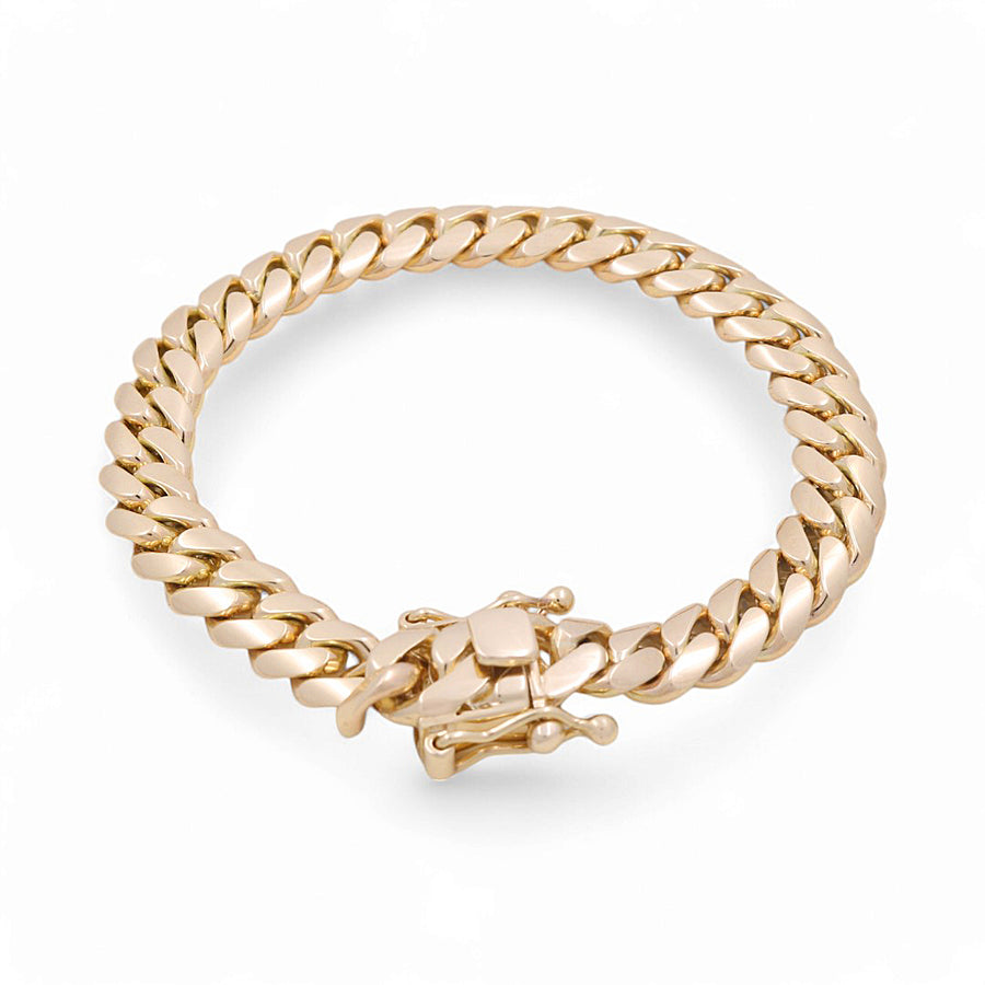 10K Men's Yellow Gold Cuban Link Bracelet