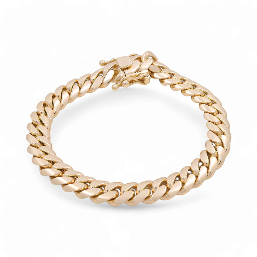 10K Men's Yellow Gold Cuban Link Bracelet