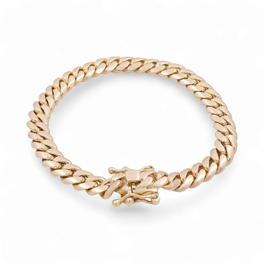 10K Men's Yellow Gold Cuban Link Bracelet