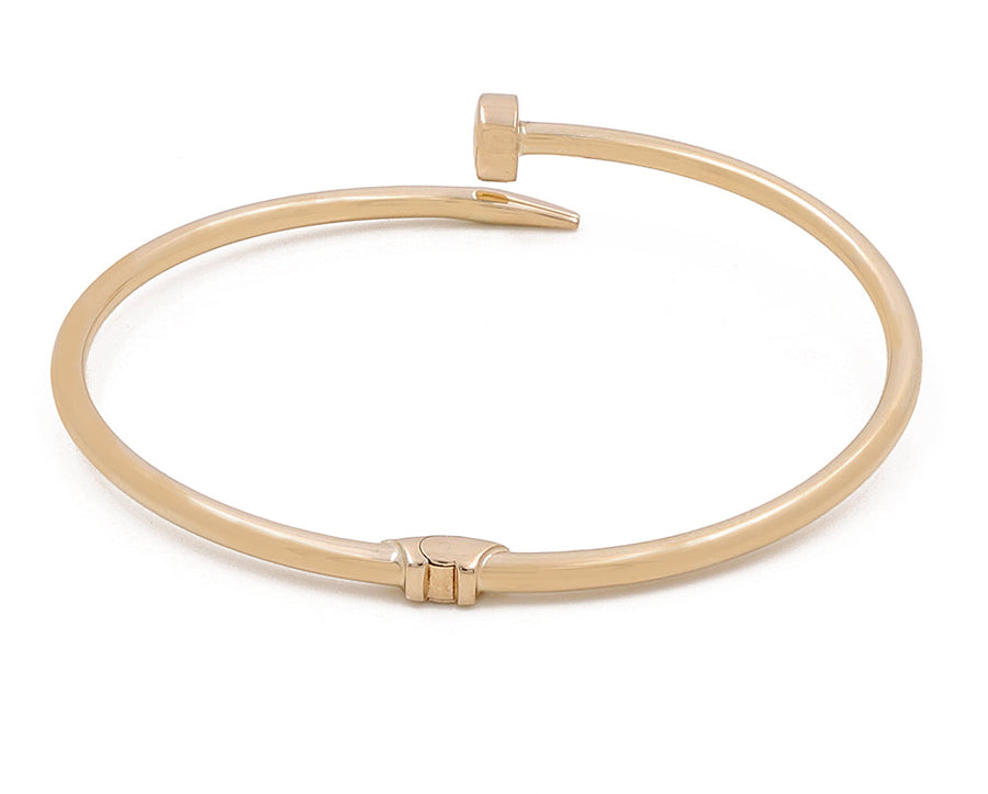 14K Yellow Gold Women's Nail Bracelet