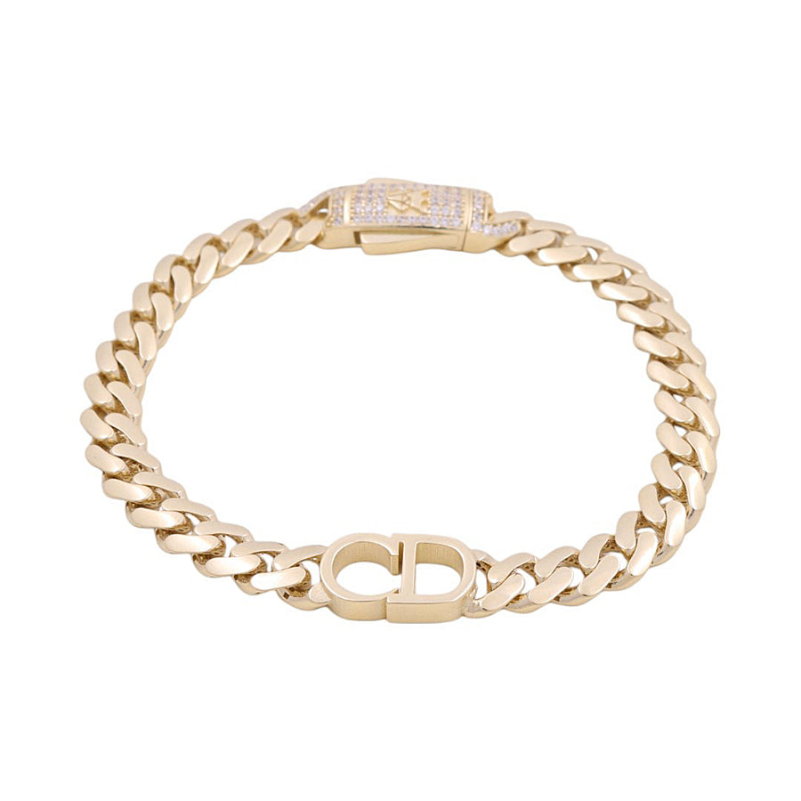 14K Yellow Gold Women's Monaco with Cd Bracelet