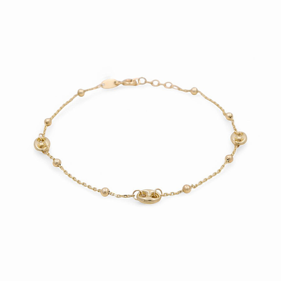 14K Yellow Gold Fancy Link Bracelet