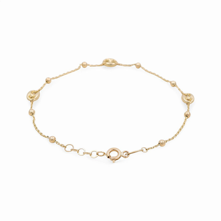 14K Yellow Gold Fancy Link Bracelet