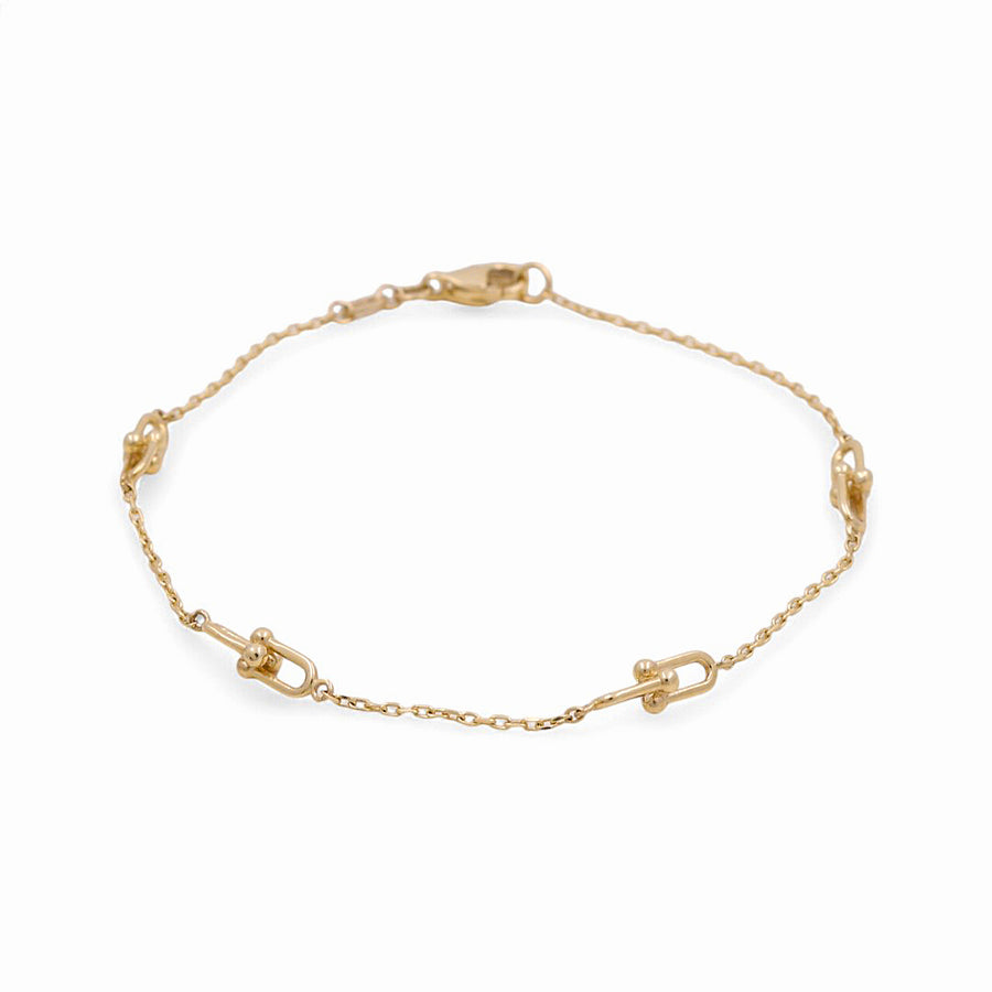 14K Yellow Gold Fancy Link Bracelet