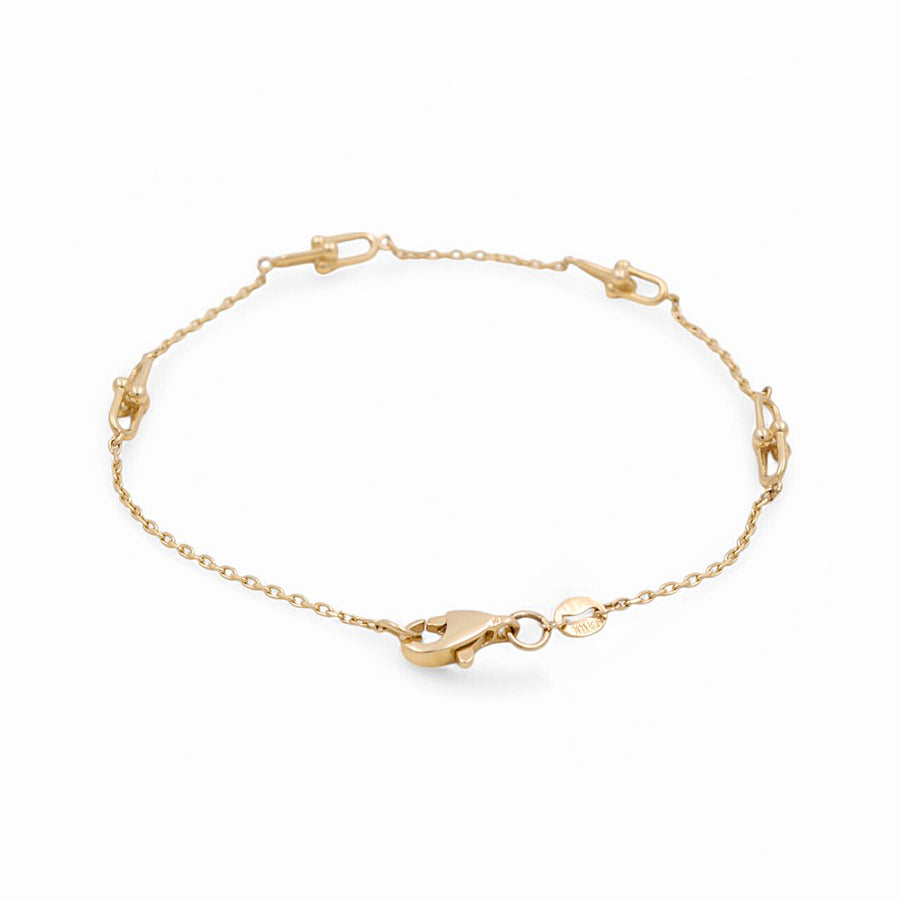 14K Yellow Gold Fancy Link Bracelet