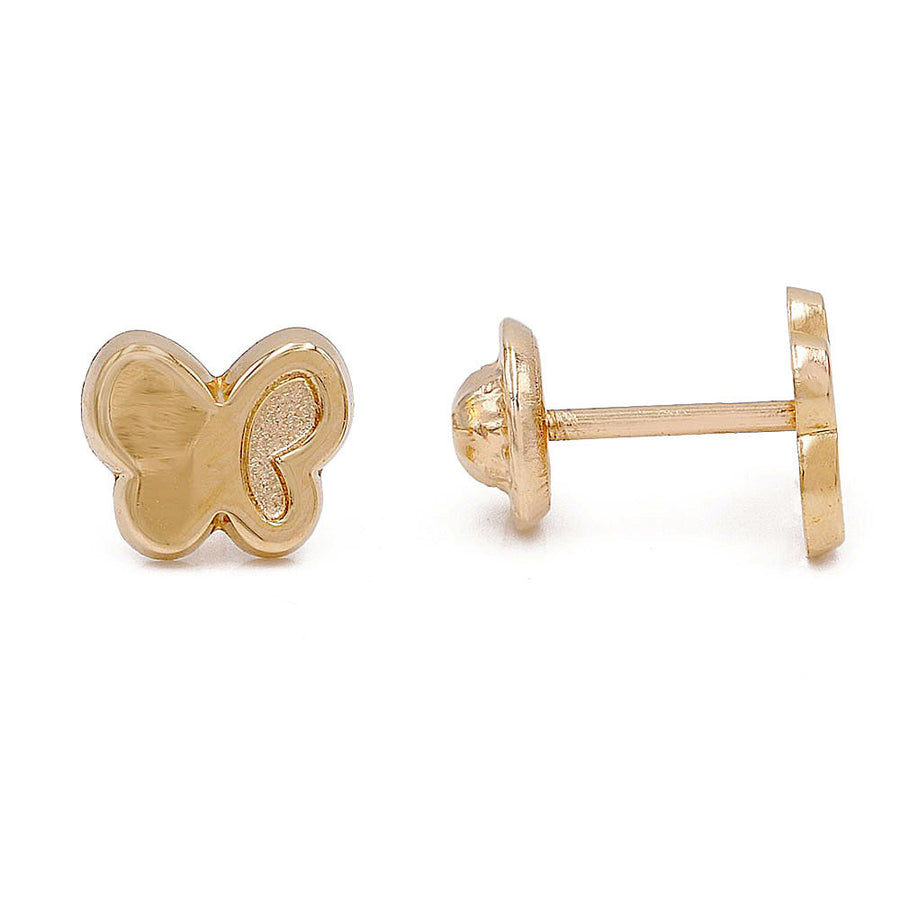 Yellow Gold 14k Fashion Butterfly Earrings