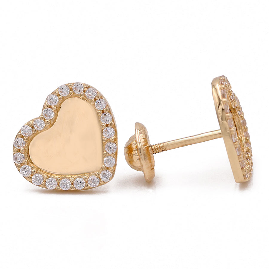 Yellow Gold 14k Fashion Heart Earrings