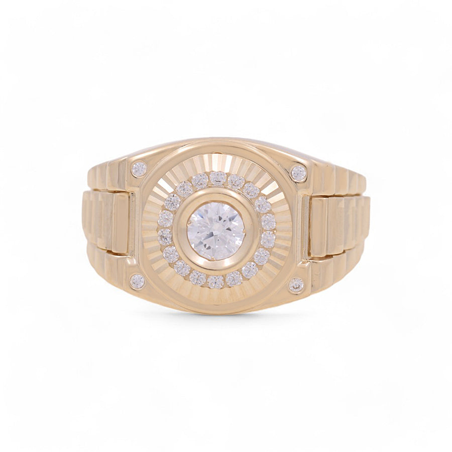 14K Yellow Gold Men's  Fashion Ring