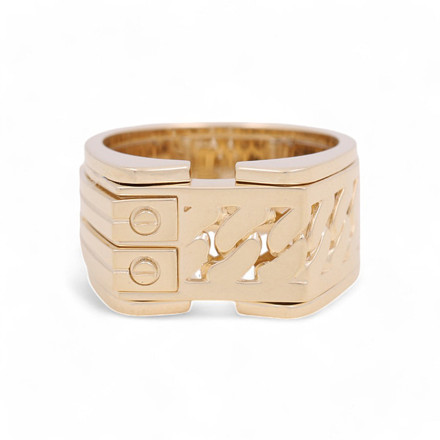 14K Yellow Gold Men's  Fashion Ring