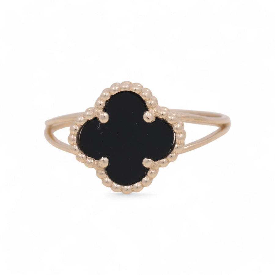 14K Yellow Gold Fashion Flower Women's Ring