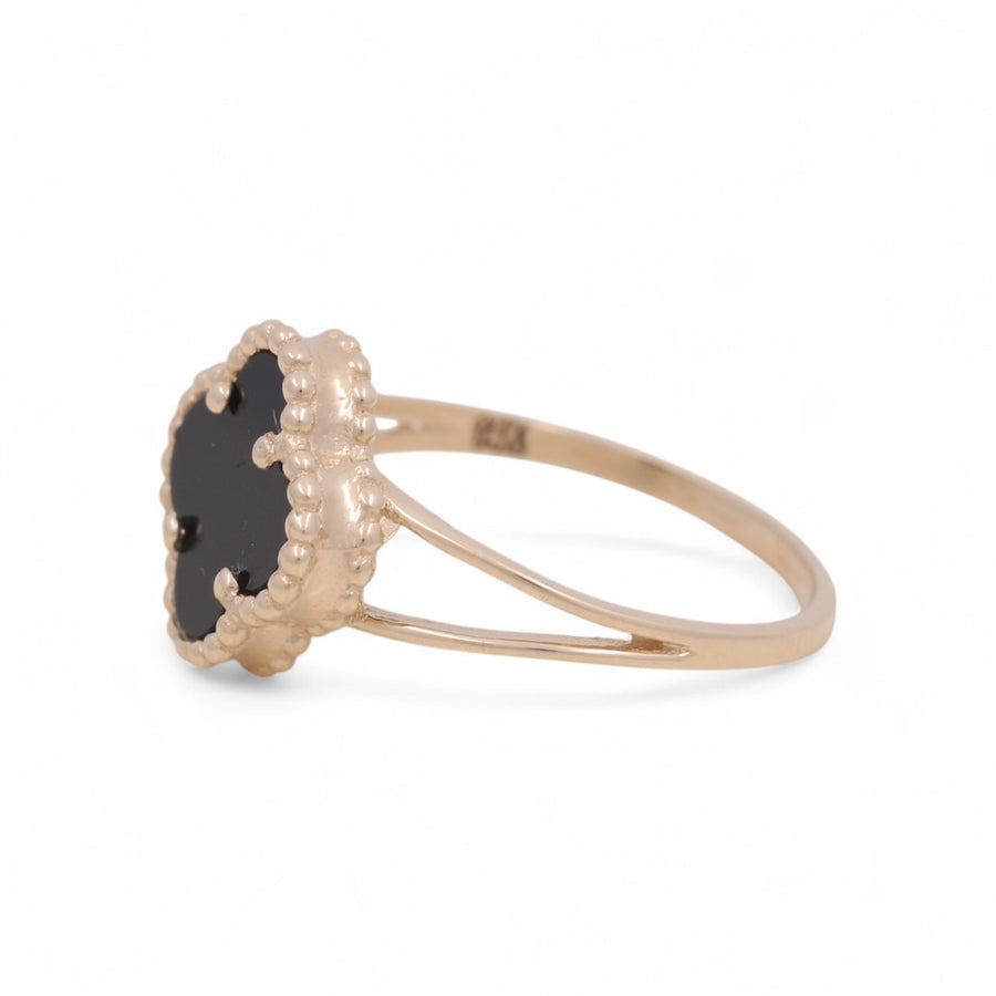 14K Yellow Gold Fashion Flower Women's Ring