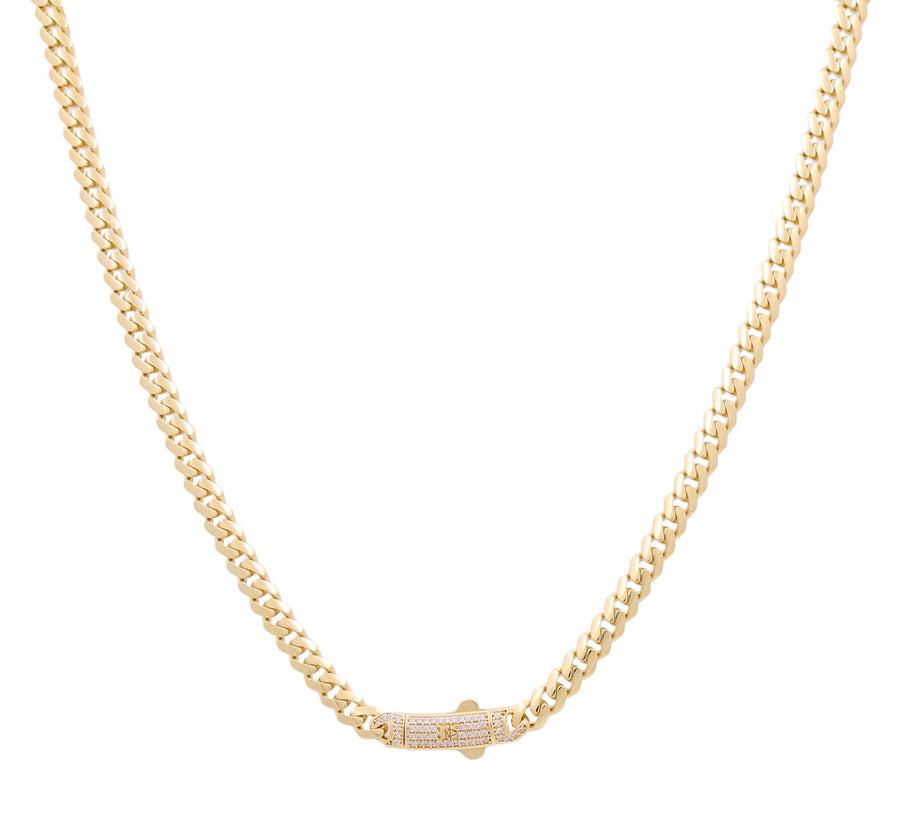 14K Women's Yellow Gold  Monaco Chain 18"