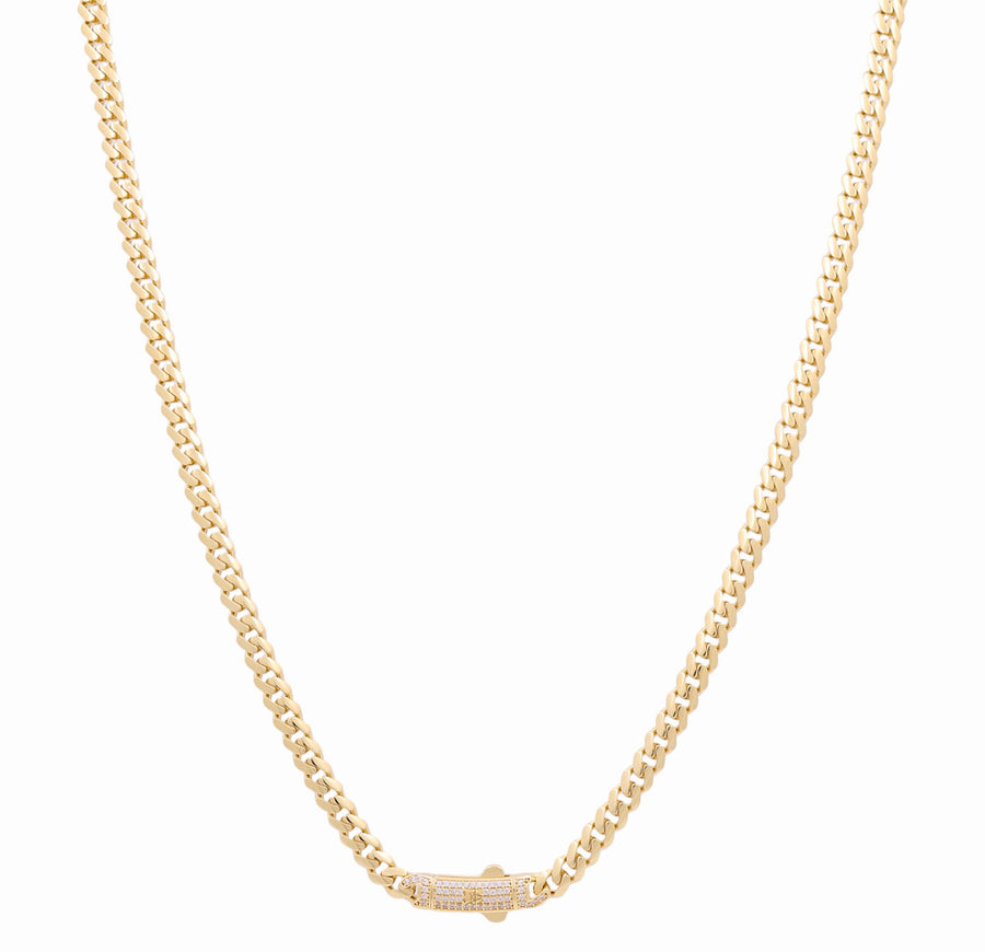 10K Men's Yellow Gold  Monaco Chain 24"