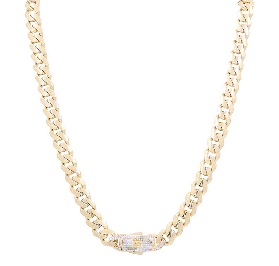 14K Men's Yellow Gold  Monaco Chain 24"