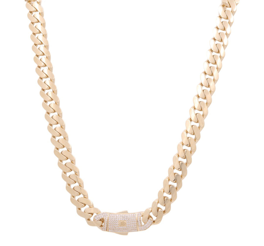 10K Men's Yellow Gold  Monaco Chain 22"