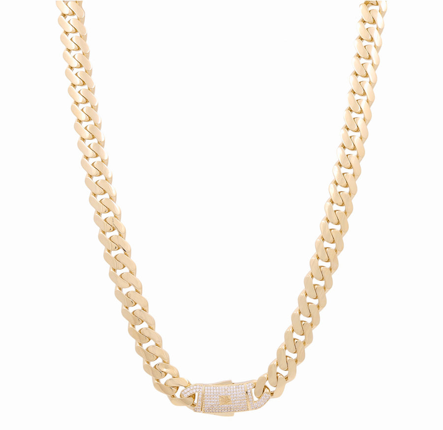 10K Men Yellow Gold  Monaco Chain 24"