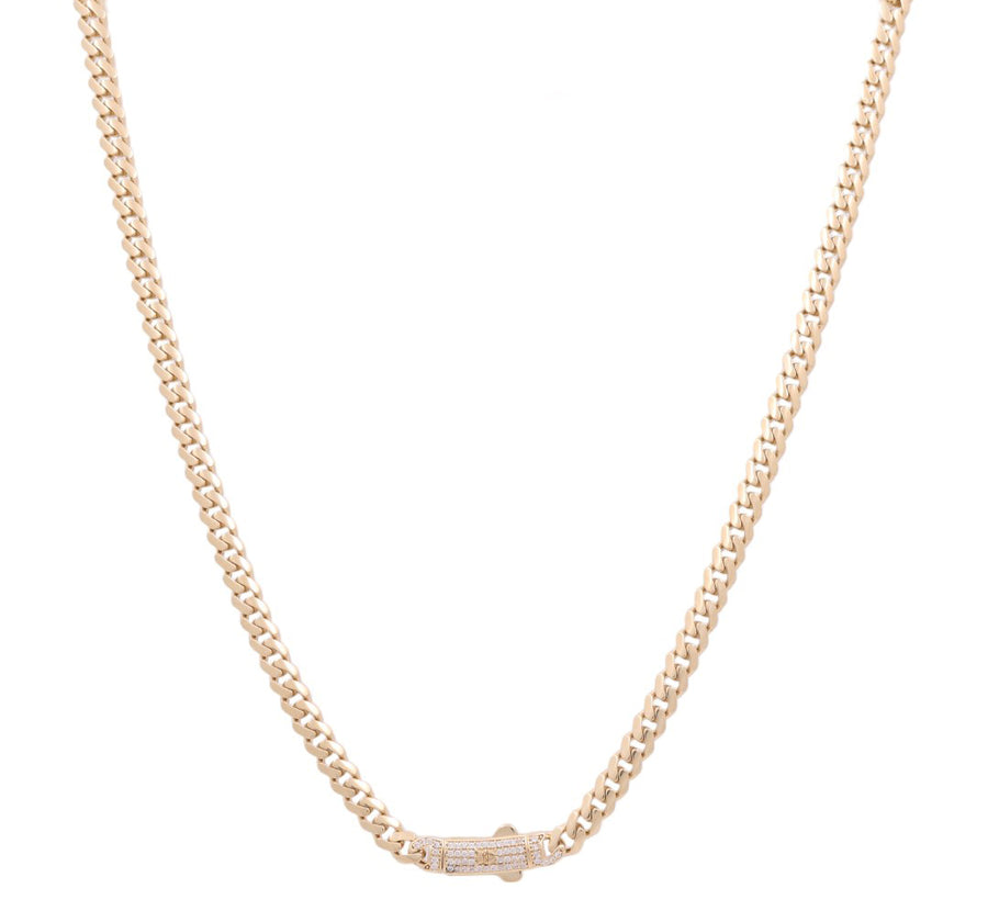 14K Men's Yellow Gold Monaco Chain 22"