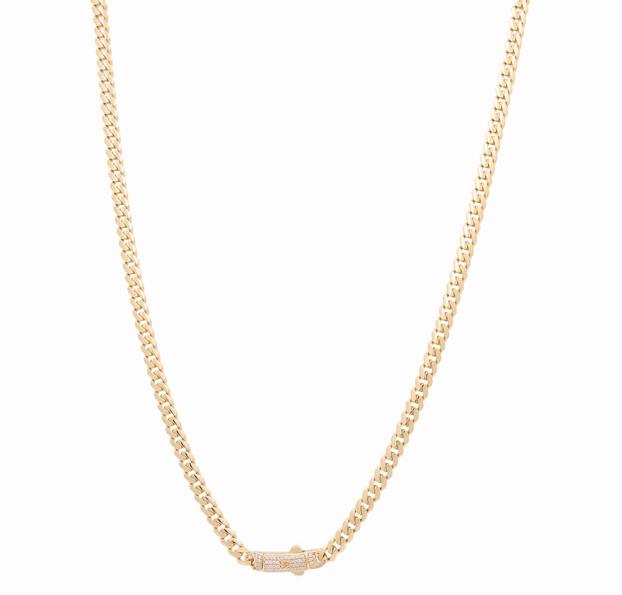 14K Men's Yellow Gold  Monaco Chain 22"