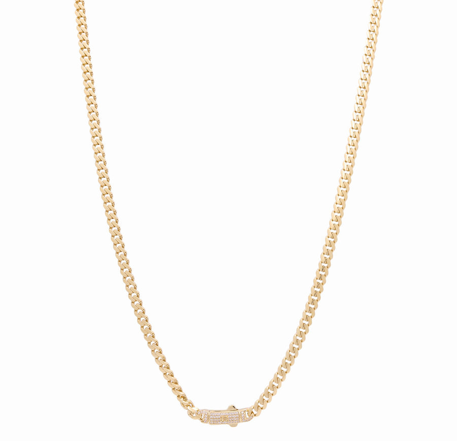 14K Men's Yellow Gold  Monaco Chain 24"