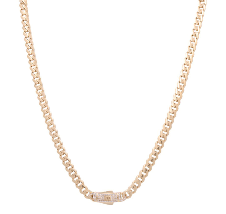 10K Men's Yellow Gold  Monaco Chain 24"