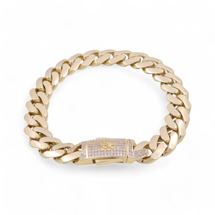 10K Yellow Gold Men Monaco Bracelet