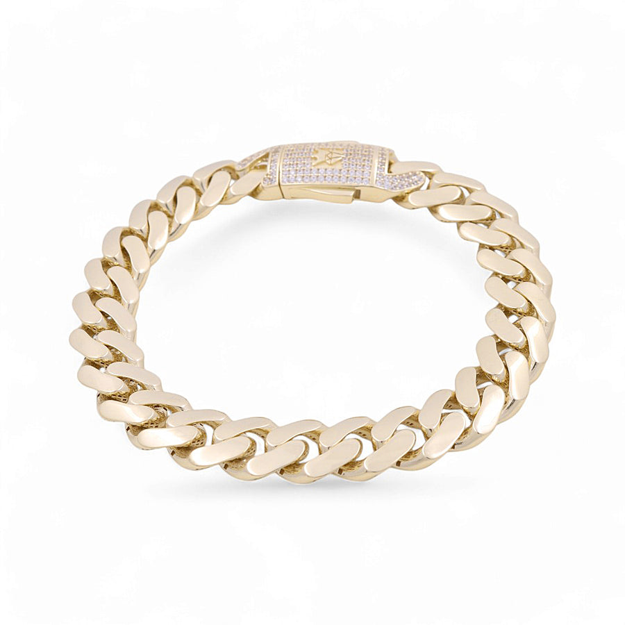 10K Yellow Gold Men Monaco Bracelet