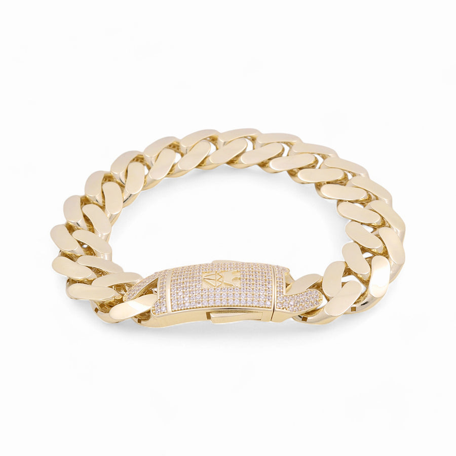 10K Yellow Gold Men Monaco Bracelet