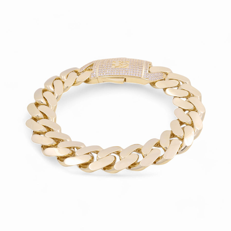 10K Yellow Gold Men Monaco Bracelet