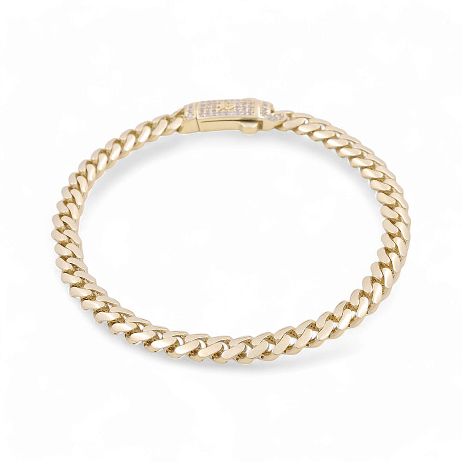 10K Yellow Gold Women Monaco Bracelet