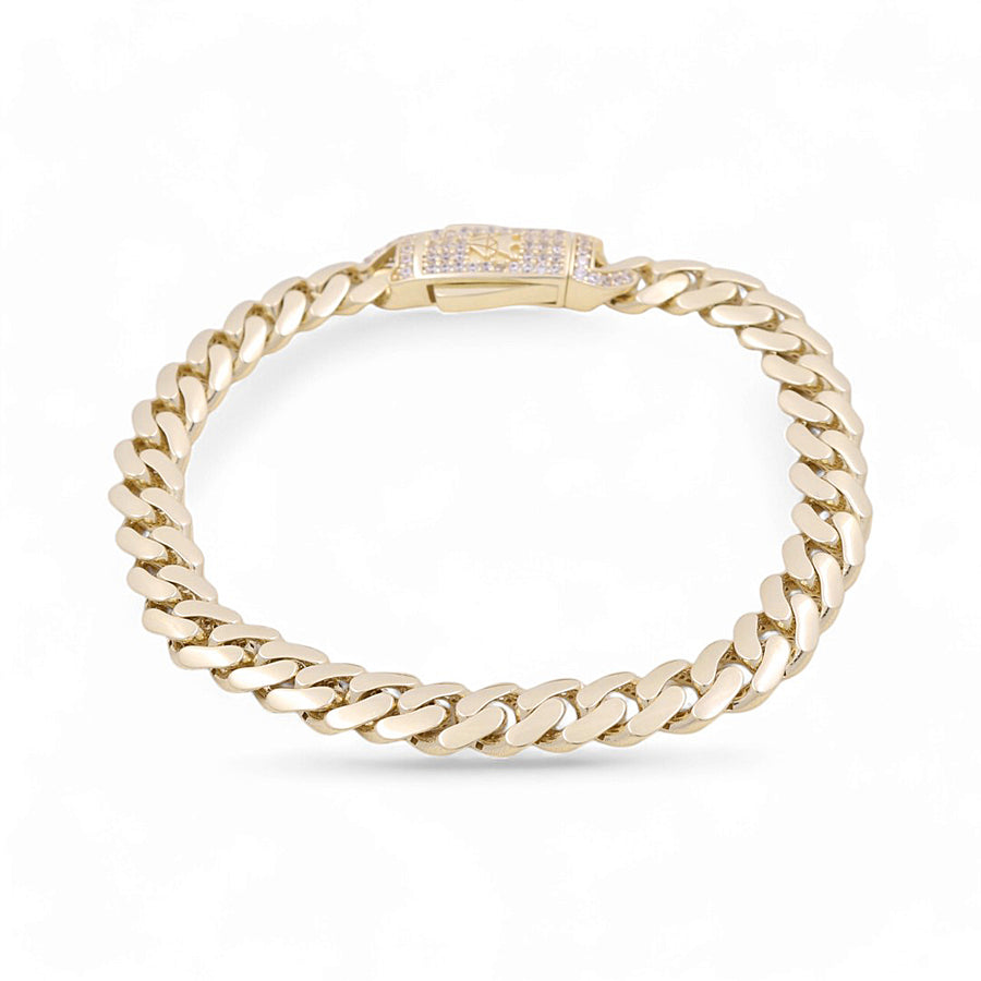 10K Yellow Gold Women Monaco Bracelet