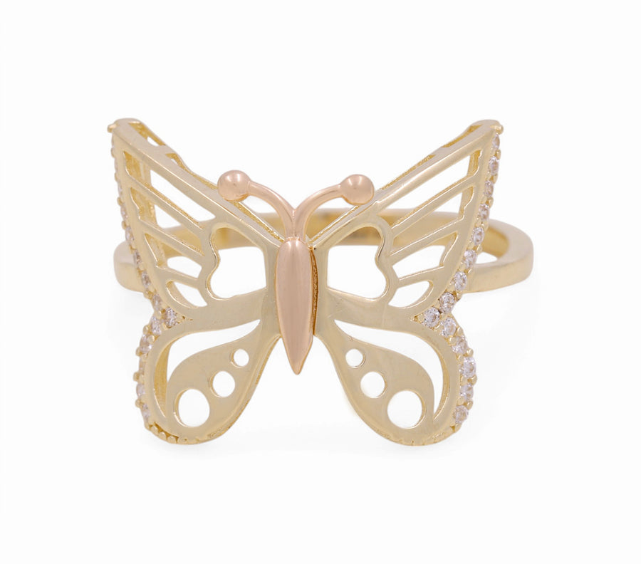 14K  Yellow Gold Butterfly  Fashion Women's Ring