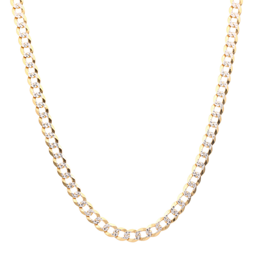 Men's Two Tone 14k Curb Chain