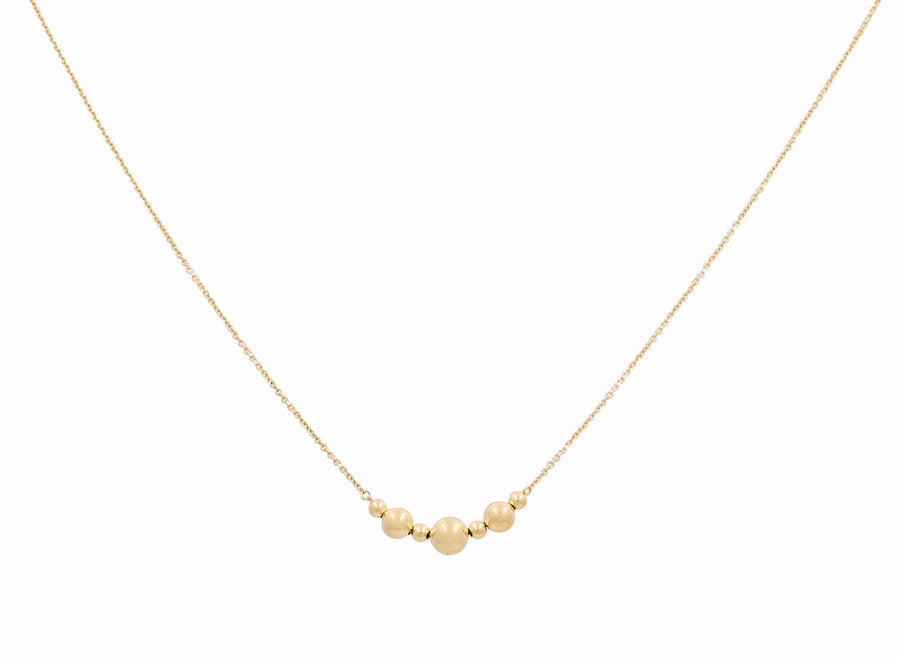 14K Yellow Gold Beads Necklace