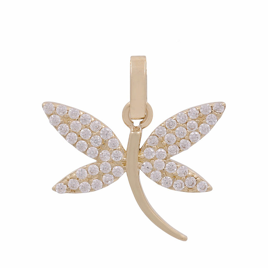 14K Yellow Gold Dragonfly Pendant