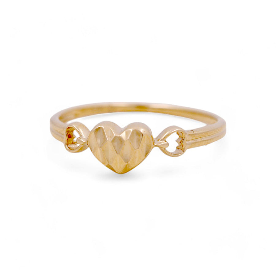 14K Yellow Gold Heart Fashion Women's Ring