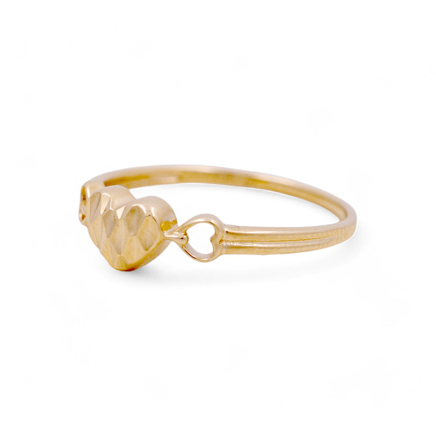 14K Yellow Gold Heart Fashion Women's Ring