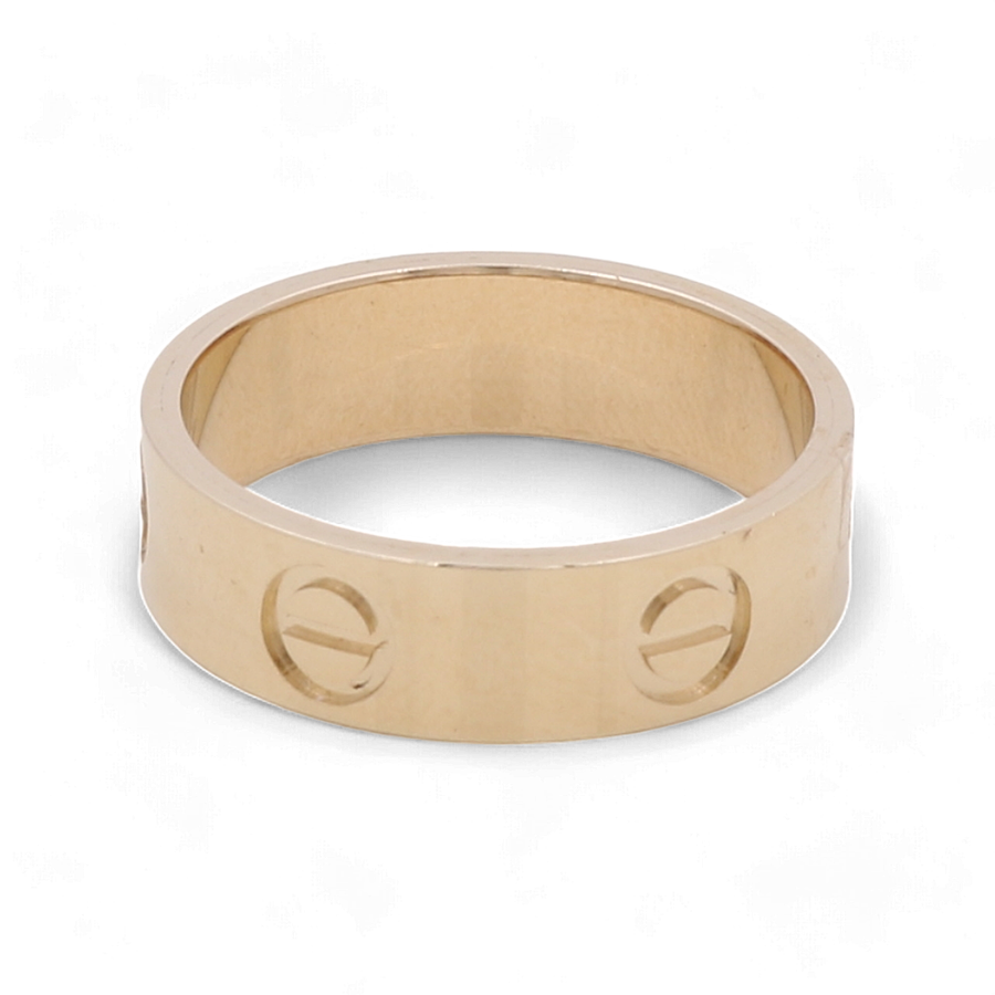 14K Yellow Gold Wedding Band Men's  Ring