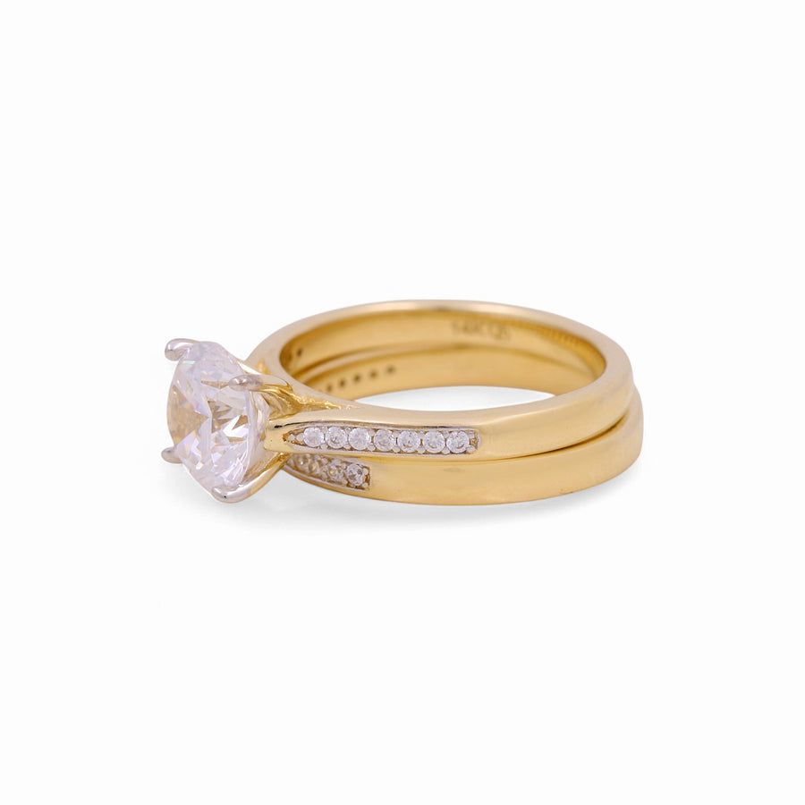 14K Yellow Gold Bridal Set Fashion Women's Ring