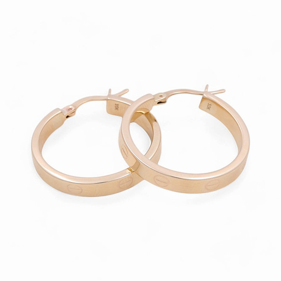 10K Yellow Gold Medium Hoop Earrings