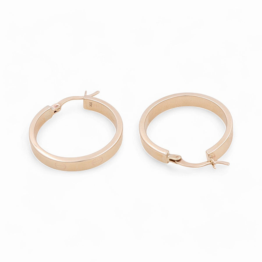 10K Yellow Gold Medium Hoop Earrings