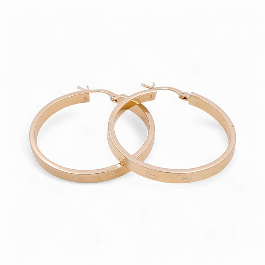 10K Yellow Gold Large Hoop Earrings