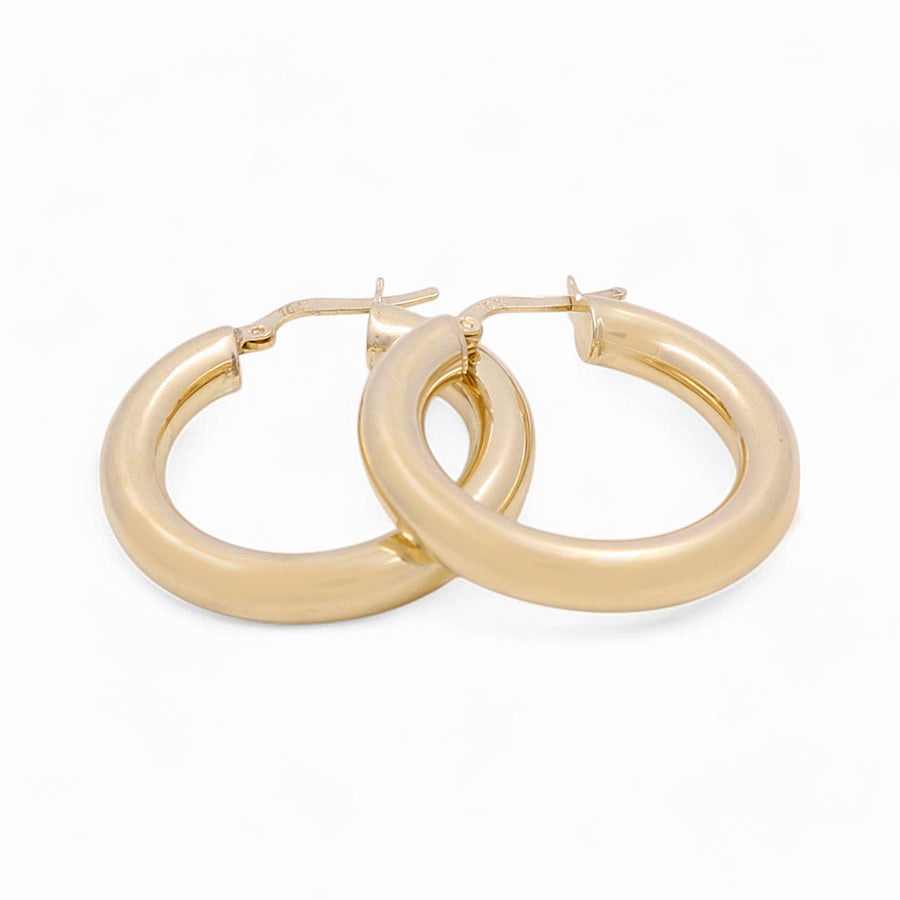 10K Yellow Gold Medium Hoop Earrings